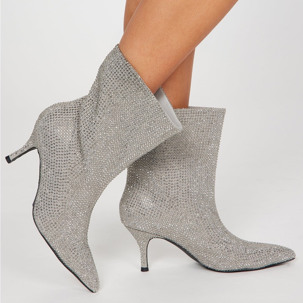 Seize The Moment Booties - Silver Brand New